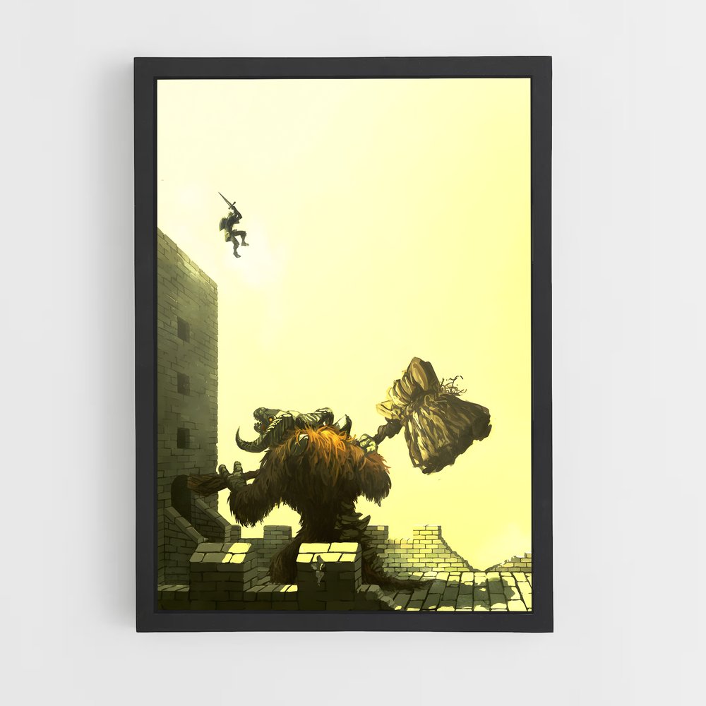 Poster L'Ascension du Héros – affiche Dark souls (vue 2)